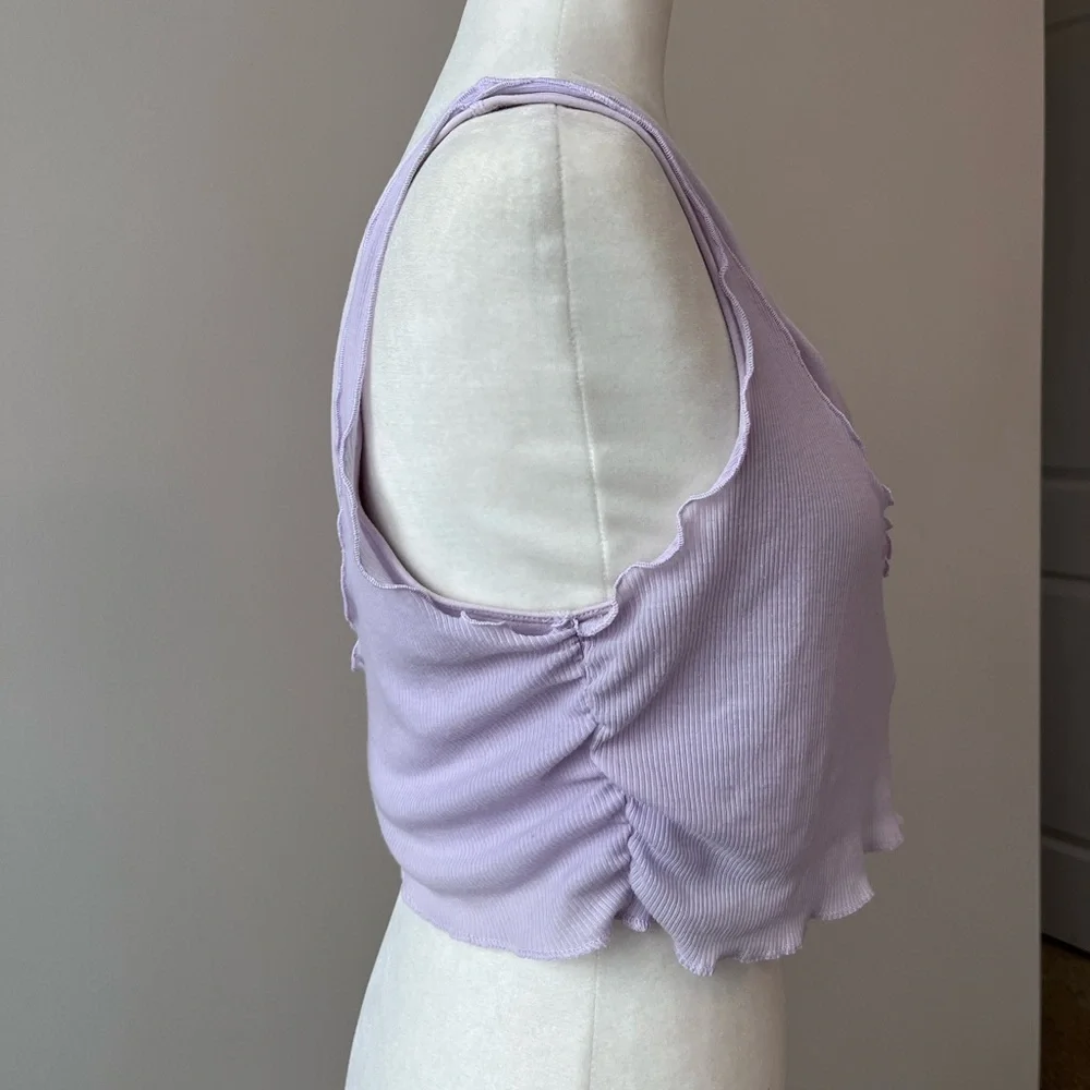 FP Movement Lilac Sports Bra and Lettuce Trim Top - Picture 5 of 6